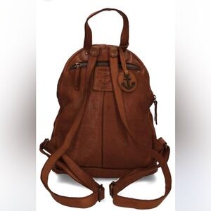 Harbor 2nd Meghan Anchor Love Leather Rucksack Backpack Cognac Brown